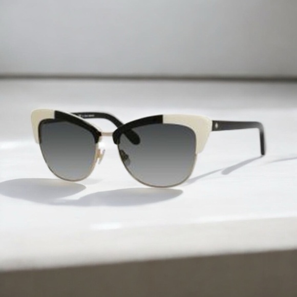 Kate Spade Genette/S Sunglasses With Case Black/Ivory - Picture 4 of 8